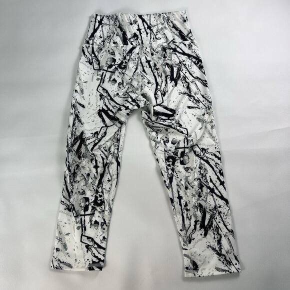 Women's 2 Pcs Activewear Set Abstract Print Sports Bra High Capri Leggings S.One - Picture 5 of 8